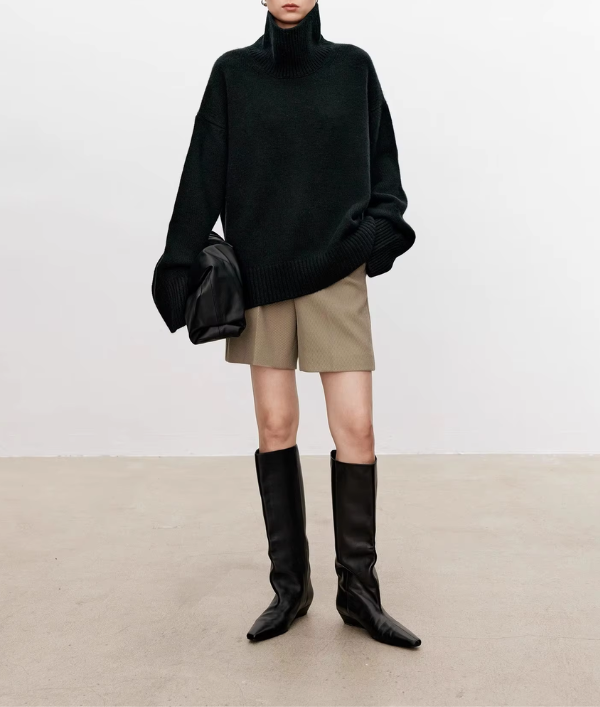 Beatrice | Cable Knit Roll Neck Jumper