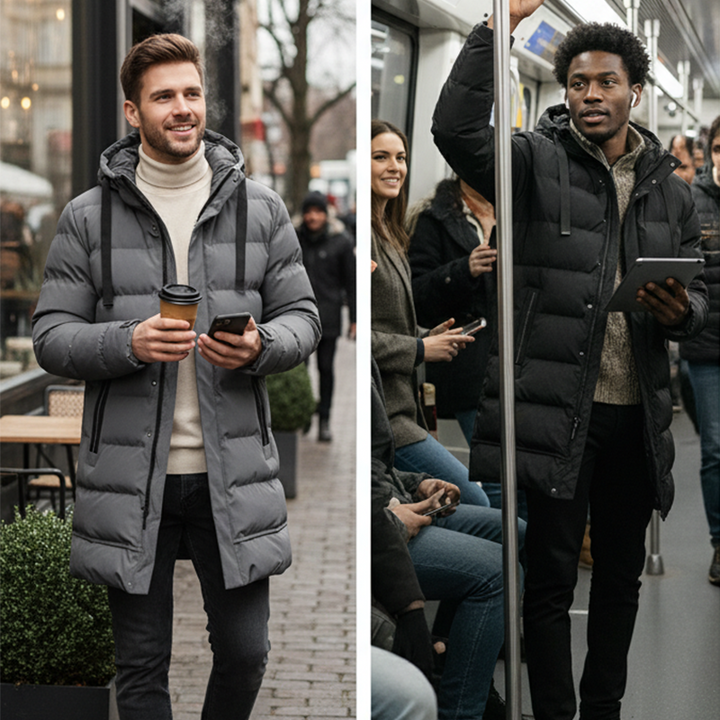 Léon | Long Quilted Jacket with Hood