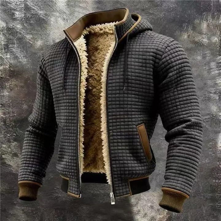 Lucas | Warm Quilted Bomber Jacket with Hood