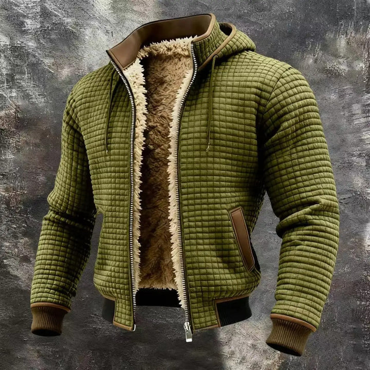 Lucas | Warm Quilted Bomber Jacket with Hood