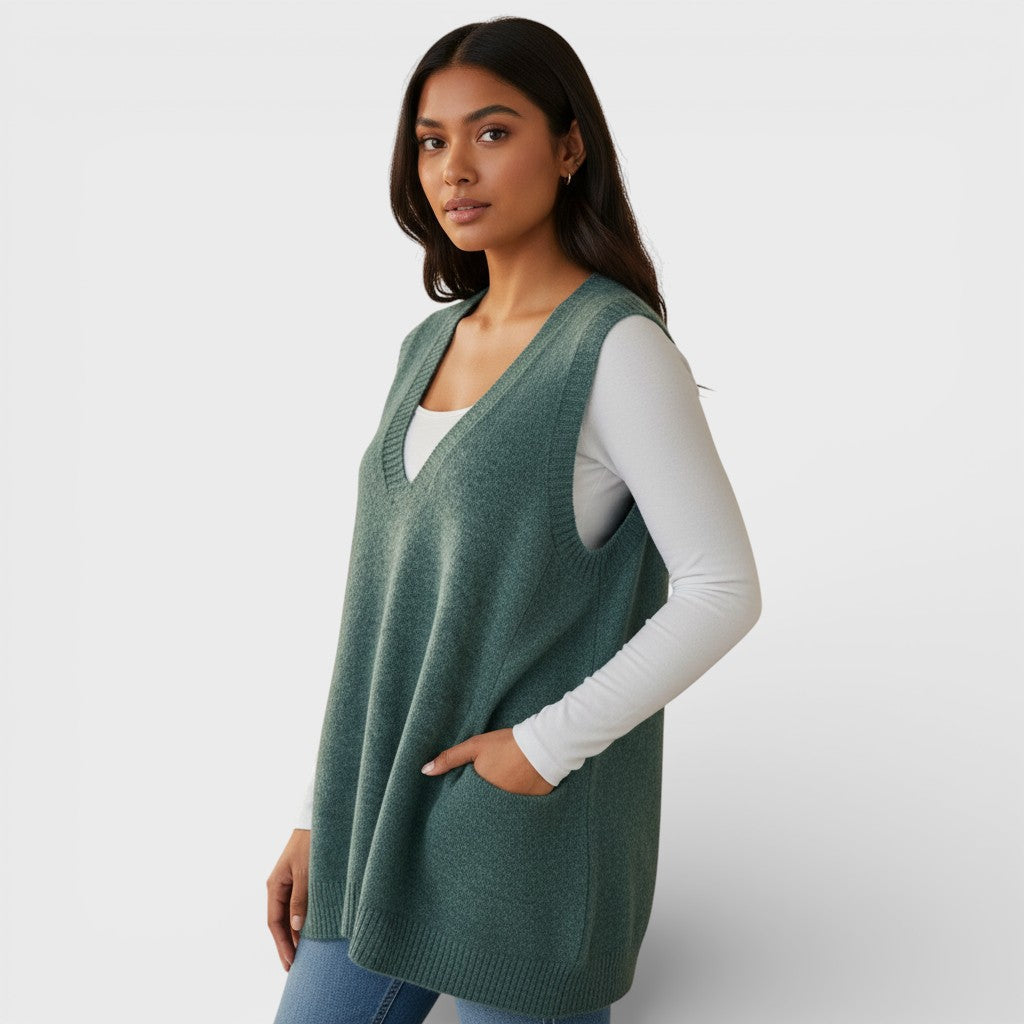 Bláthnaid™ | A-Line Knit Waistcoat