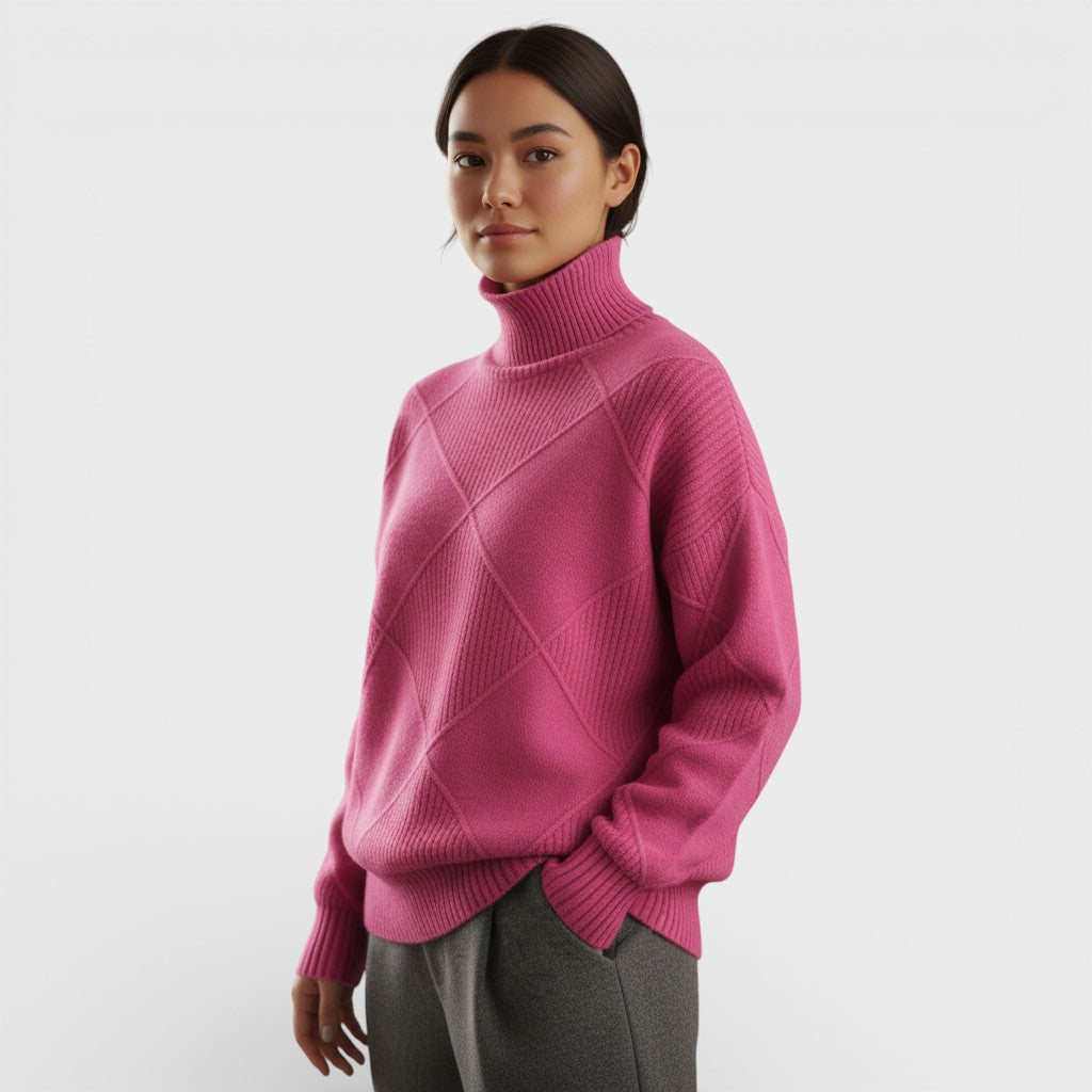 Sinéad™ | Cashmere Roll-Neck Jumper