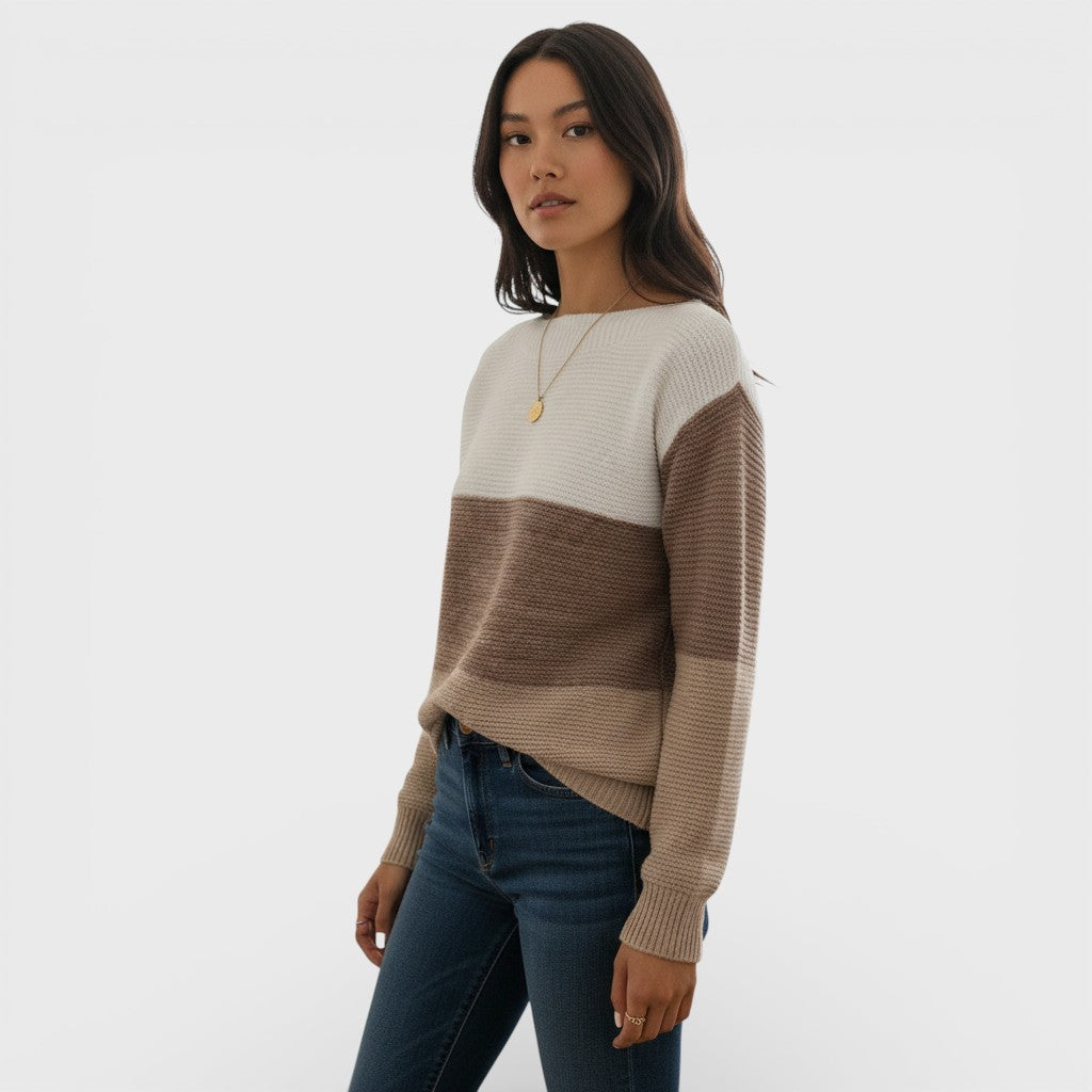 Aoife™ | Tricolour Pattern Jumper