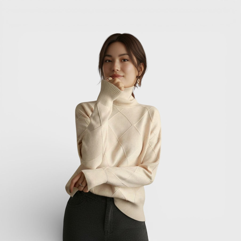 Sinéad™ | Cashmere Roll-Neck Jumper