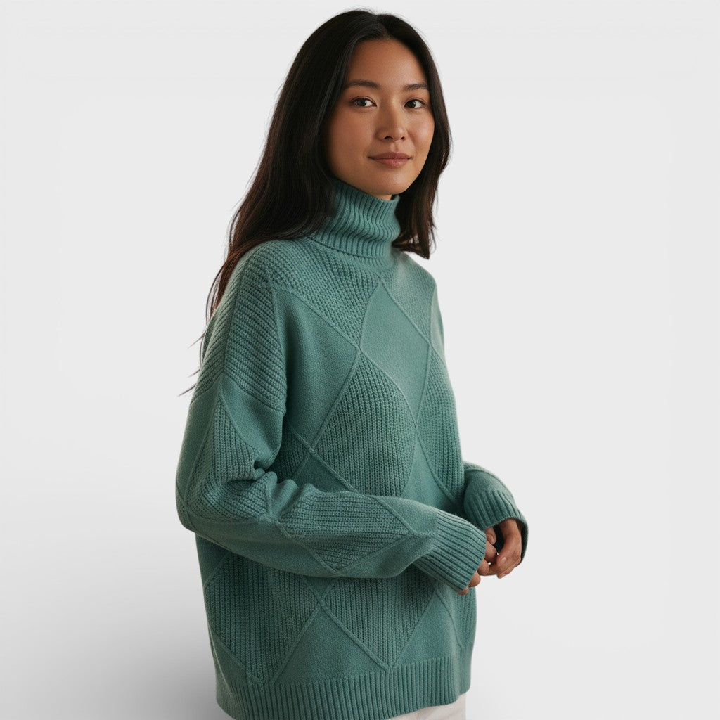 Sinéad™ | Cashmere Roll-Neck Jumper