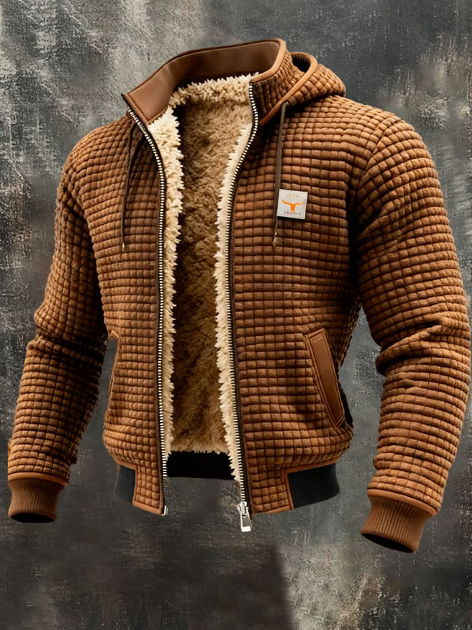 Henrik | Hooded Jacket in Waffle Knit with Lining