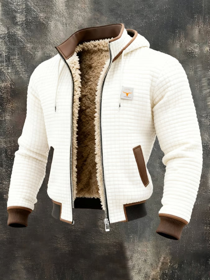 Henrik | Hooded Jacket in Waffle Knit with Lining