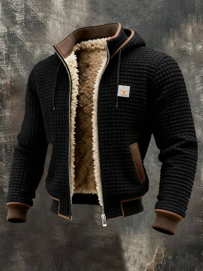 Henrik | Hooded Jacket in Waffle Knit with Lining