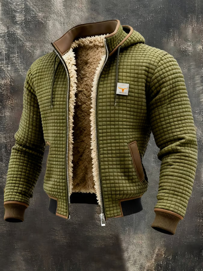 Henrik | Hooded Jacket in Waffle Knit with Lining
