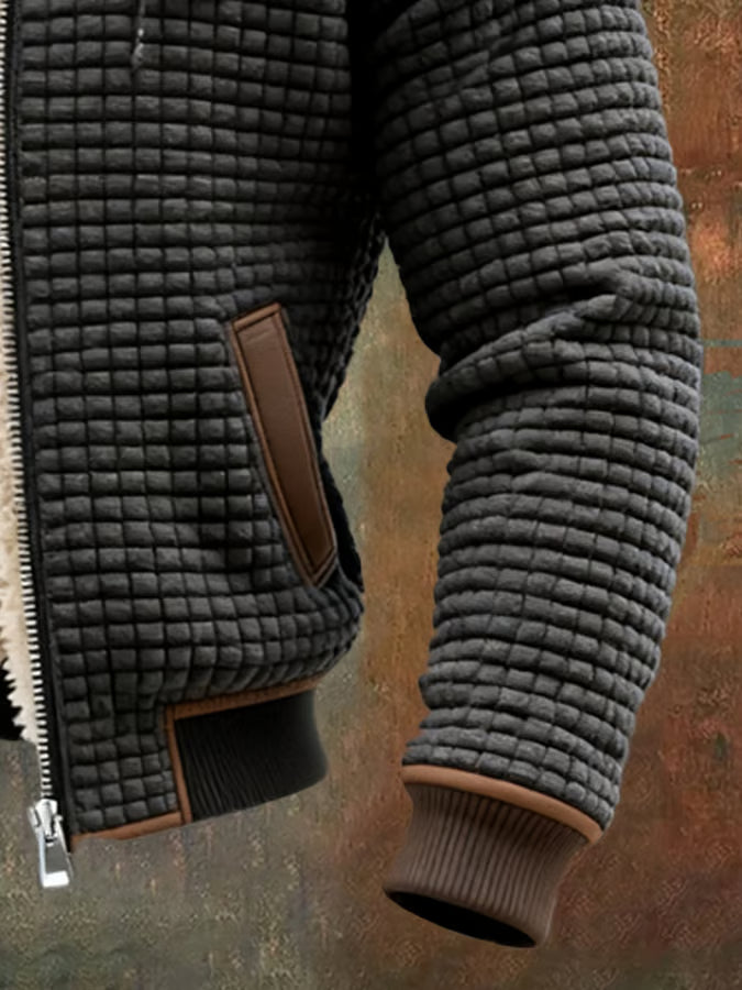 Henrik | Hooded Jacket in Waffle Knit with Lining